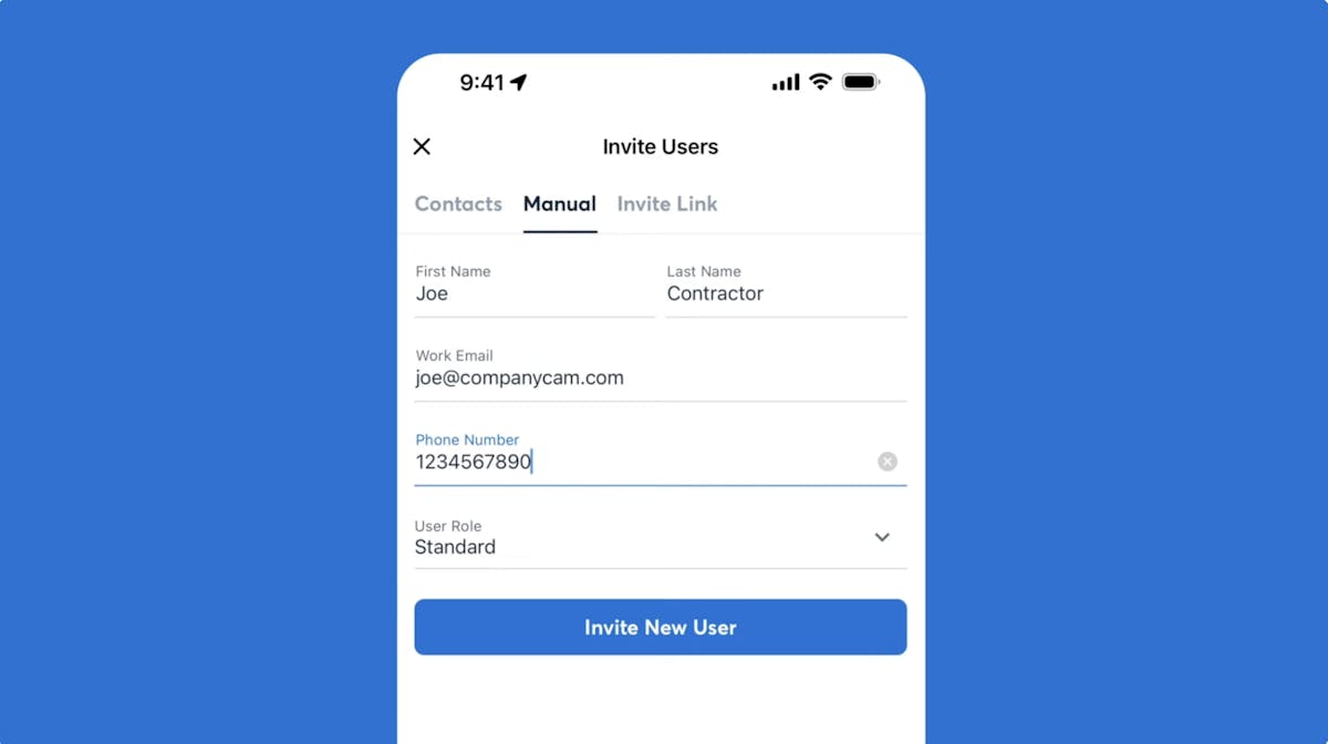add your team on companycam