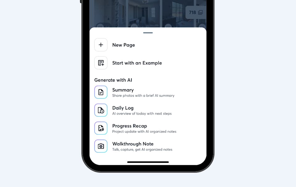 closeup of automated daily log feature