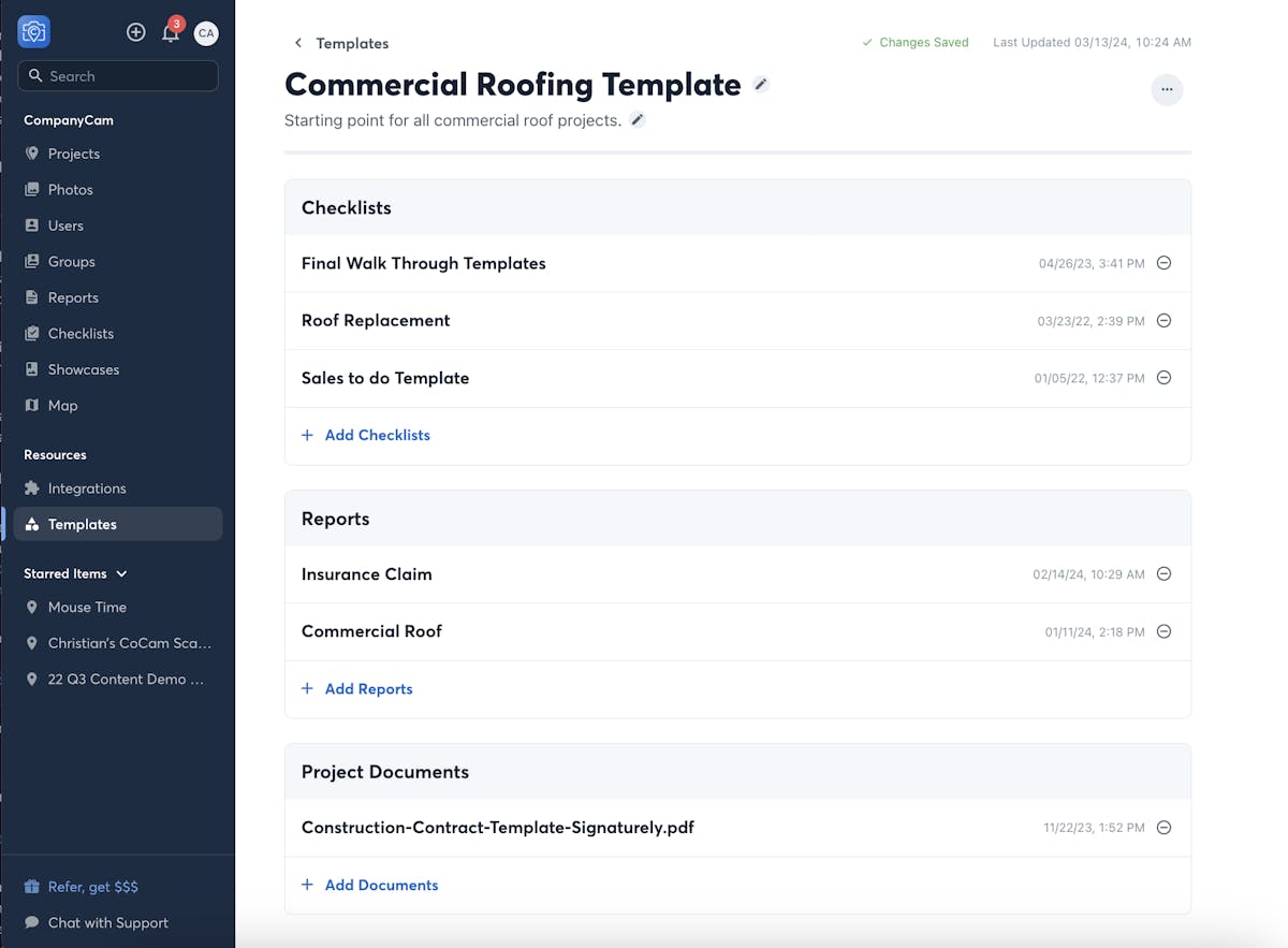 Keeping projects organized with companycam templates 2